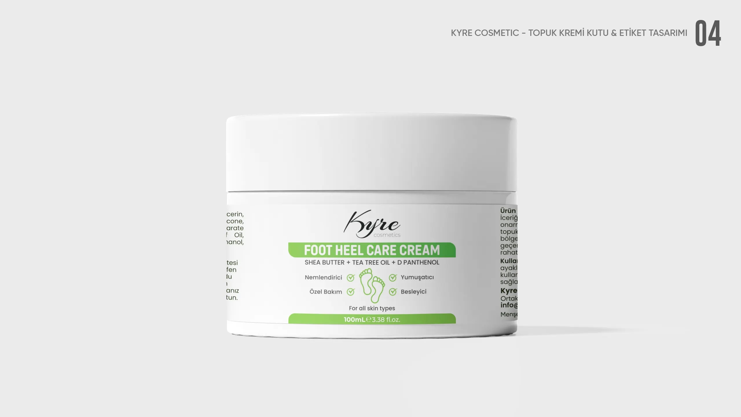 Kyre Topuk Kremi Kutu & Etiket Tasarımı