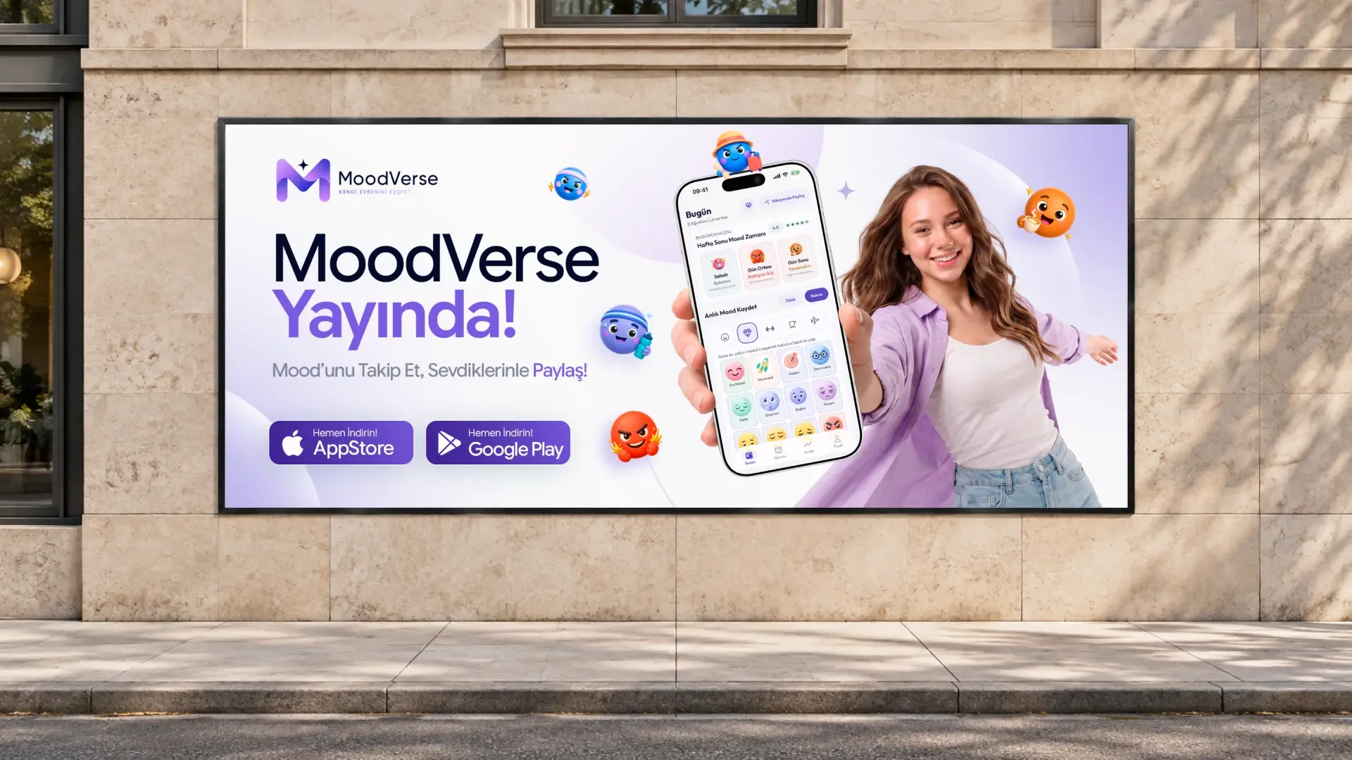 MoodVerse açık hava kampanyası