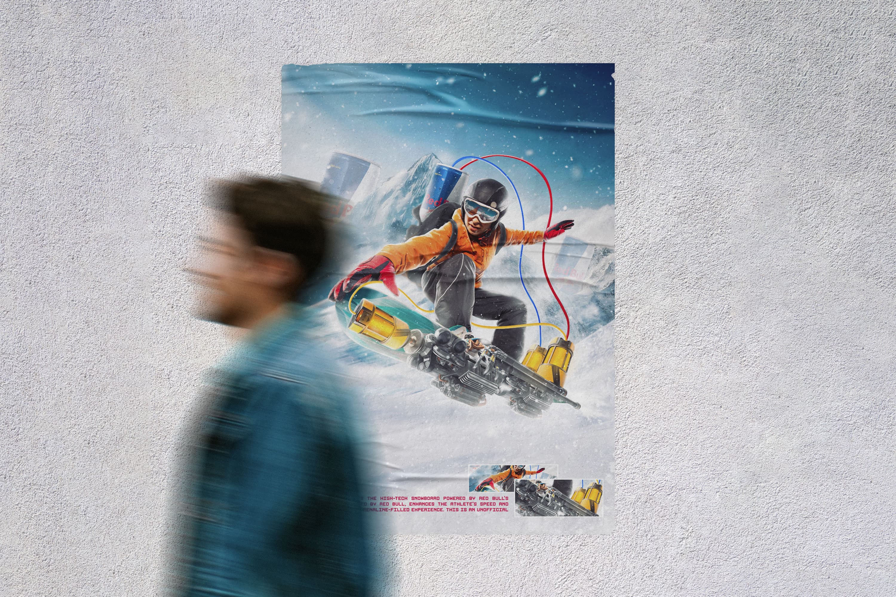 Red Bull Snowboard Concept Poster Design 4