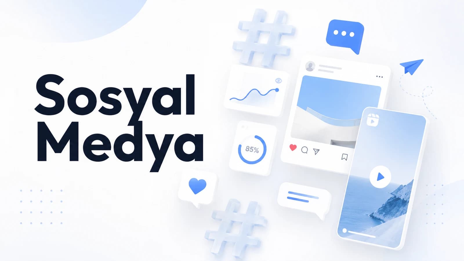 Hedef, içerik sütunları ve ölçümden oluşan sosyal medya stratejisi