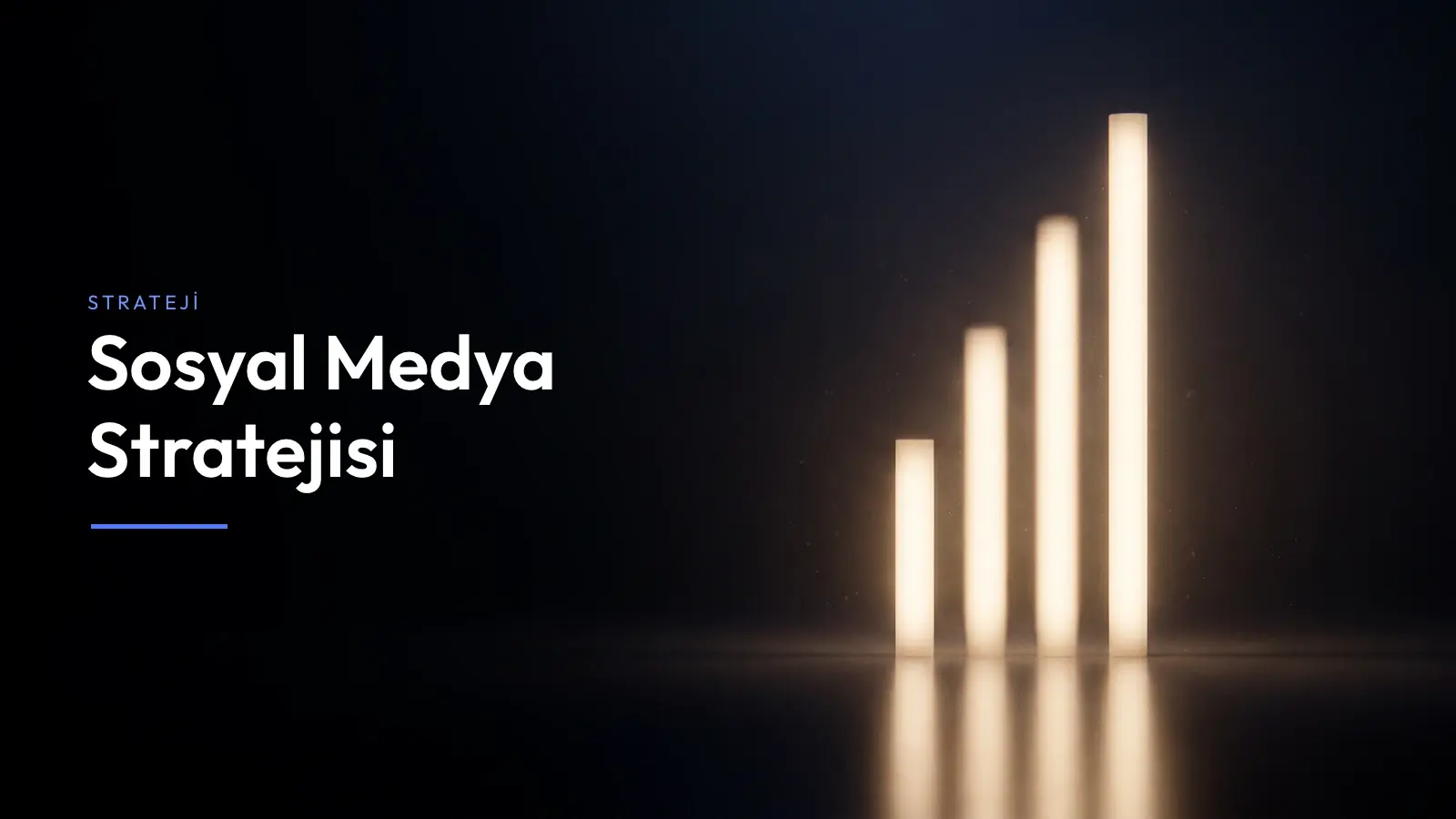 Hedef, içerik sütunları ve ölçümden oluşan sosyal medya stratejisi