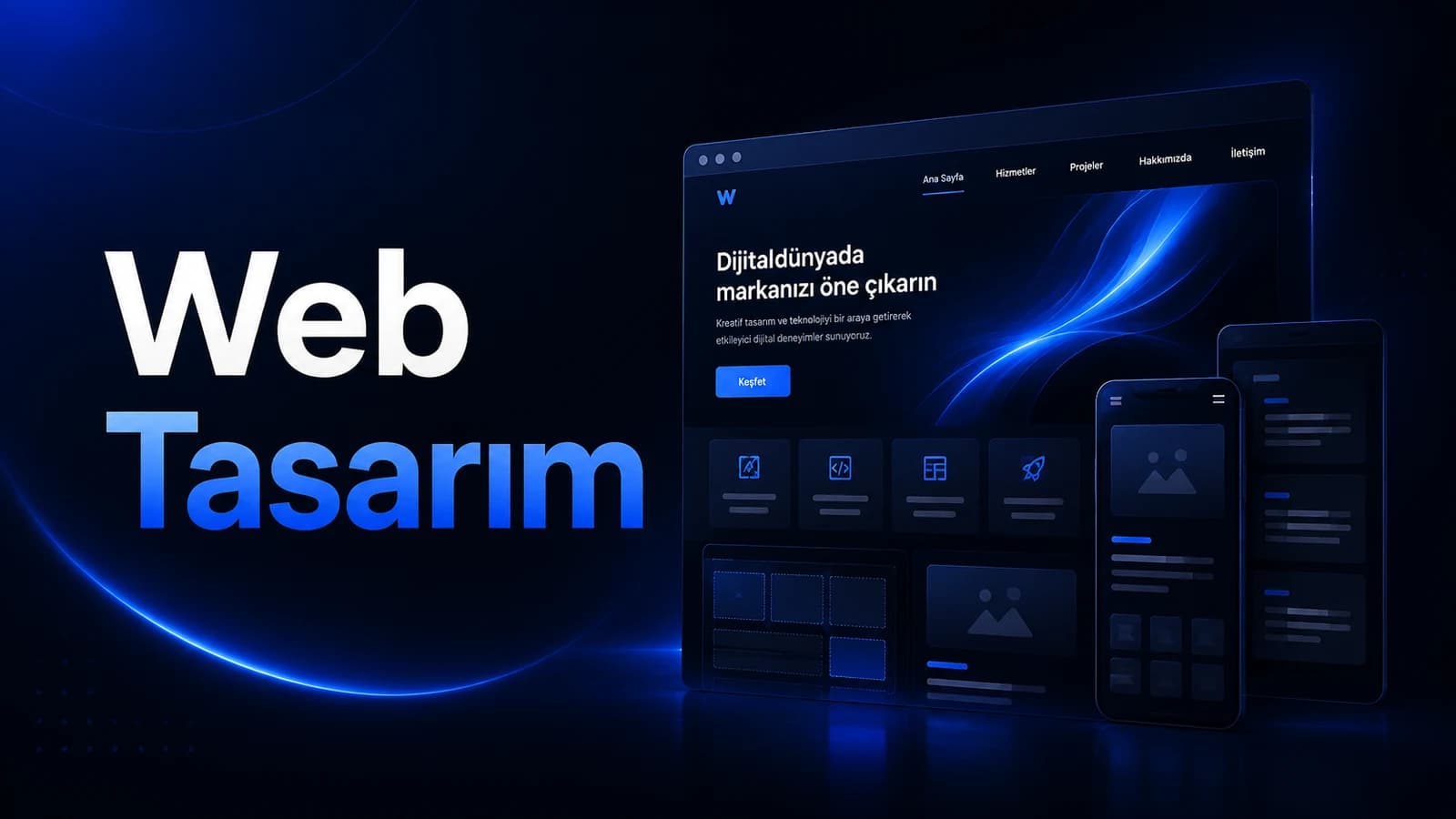Modern web tasarım sistemi, responsive yapı ve UI UX ilkeleri