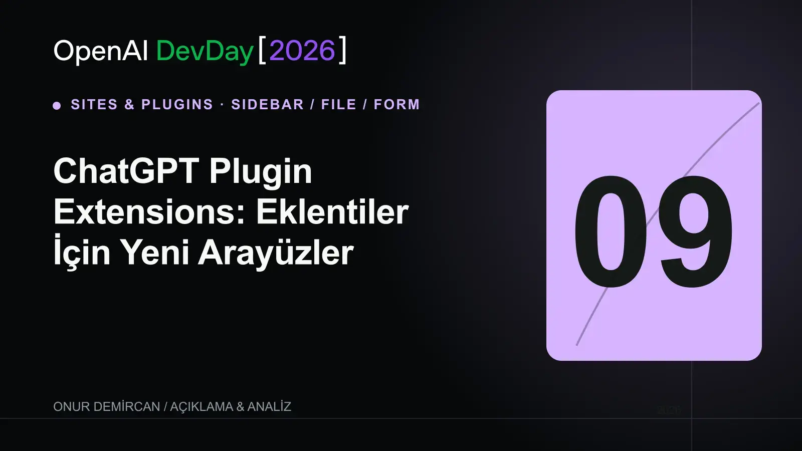 ChatGPT Plugin Extensions: Eklentiler İçin Yeni Arayüzler için OpenAI DevDay 2026 resmî kelime işaretiyle hazırlanmış editoryal kapak