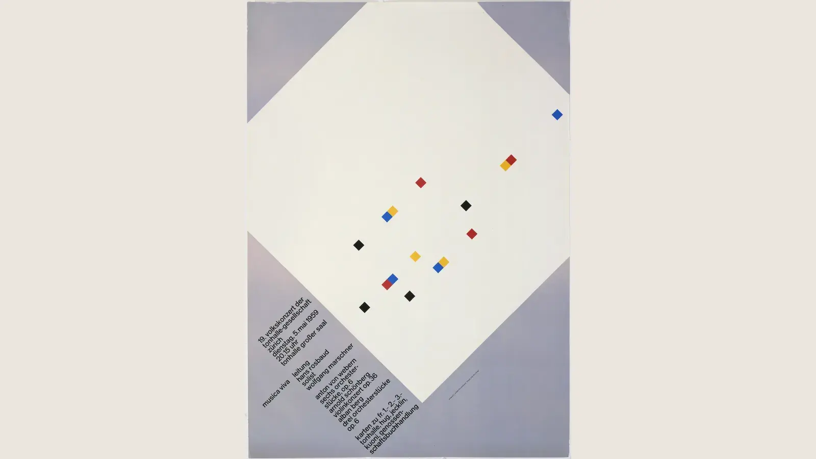 Josef Müller-Brockmann’ın 1958 Musica Viva afişi