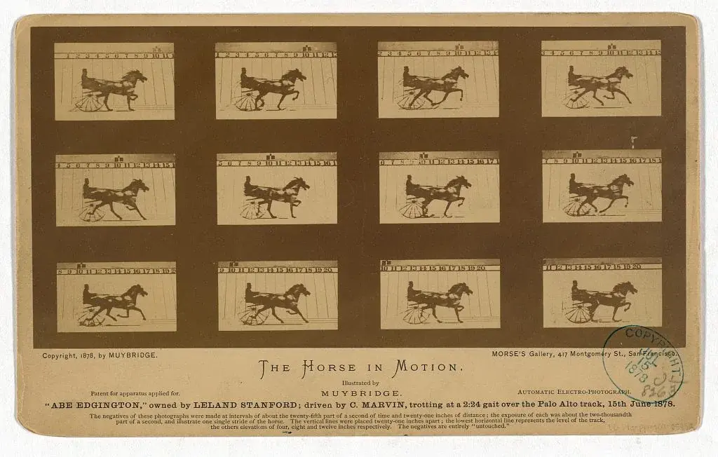 Muybridge’in 1878 tarihli orijinal at hareketi fotoğraf serisi