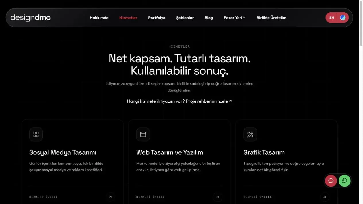 Onur Demircan sitesindeki hizmet kategorileri ve içerik mimarisi