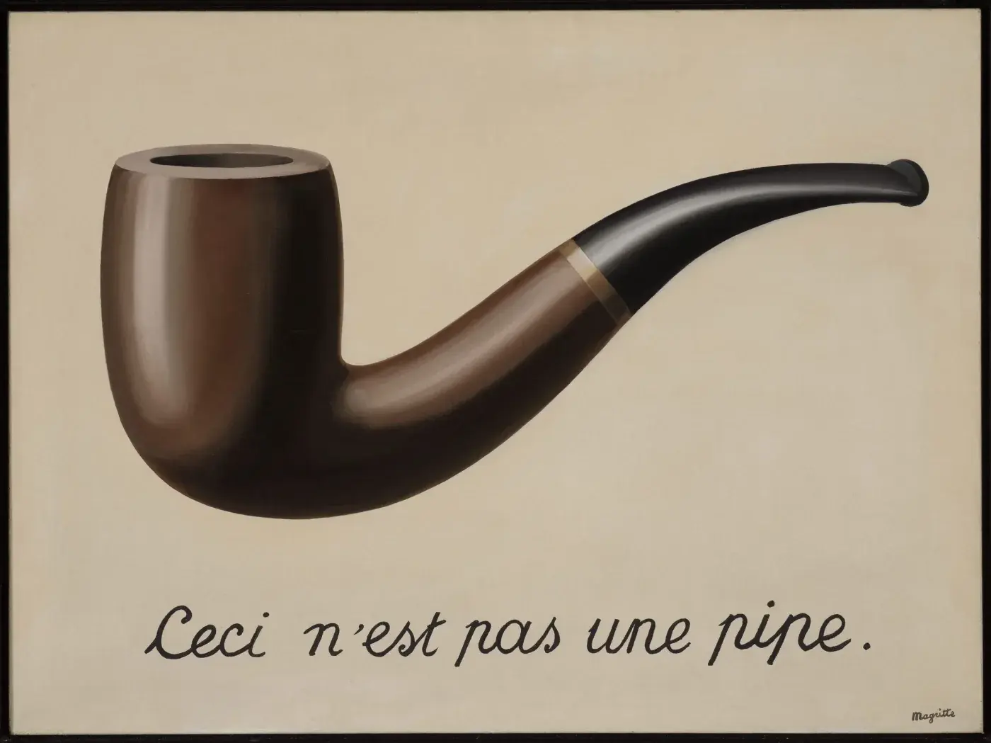 Magritte’nin İmgelerin İhaneti eserindeki orijinal pipo ve sözcük ilişkisi