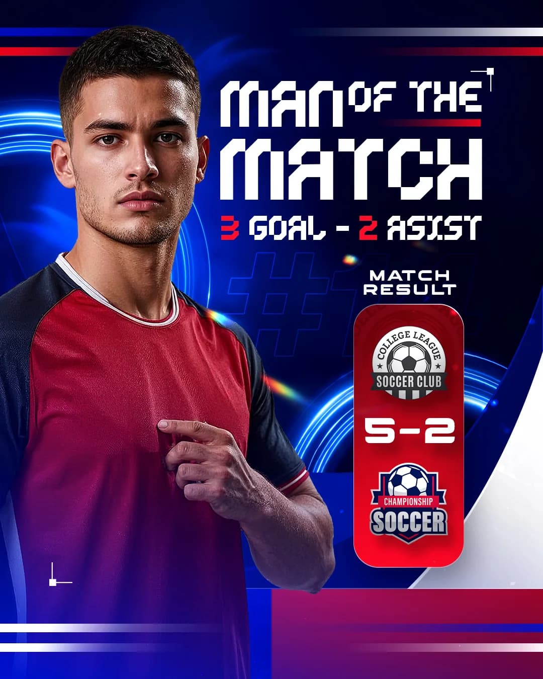 Football Team Instagram Social Media Template Kit 4