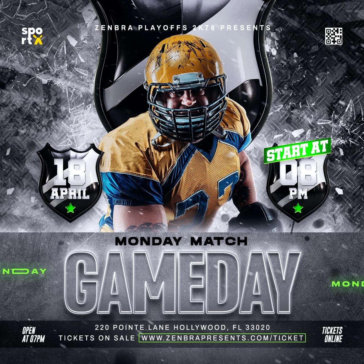 American Football Monday Gameday Flyer cover