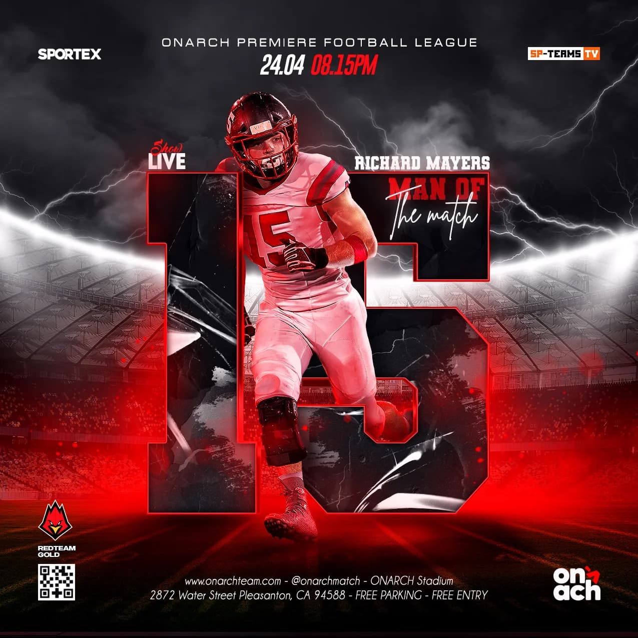 American Football Jersey Number Flyer cover