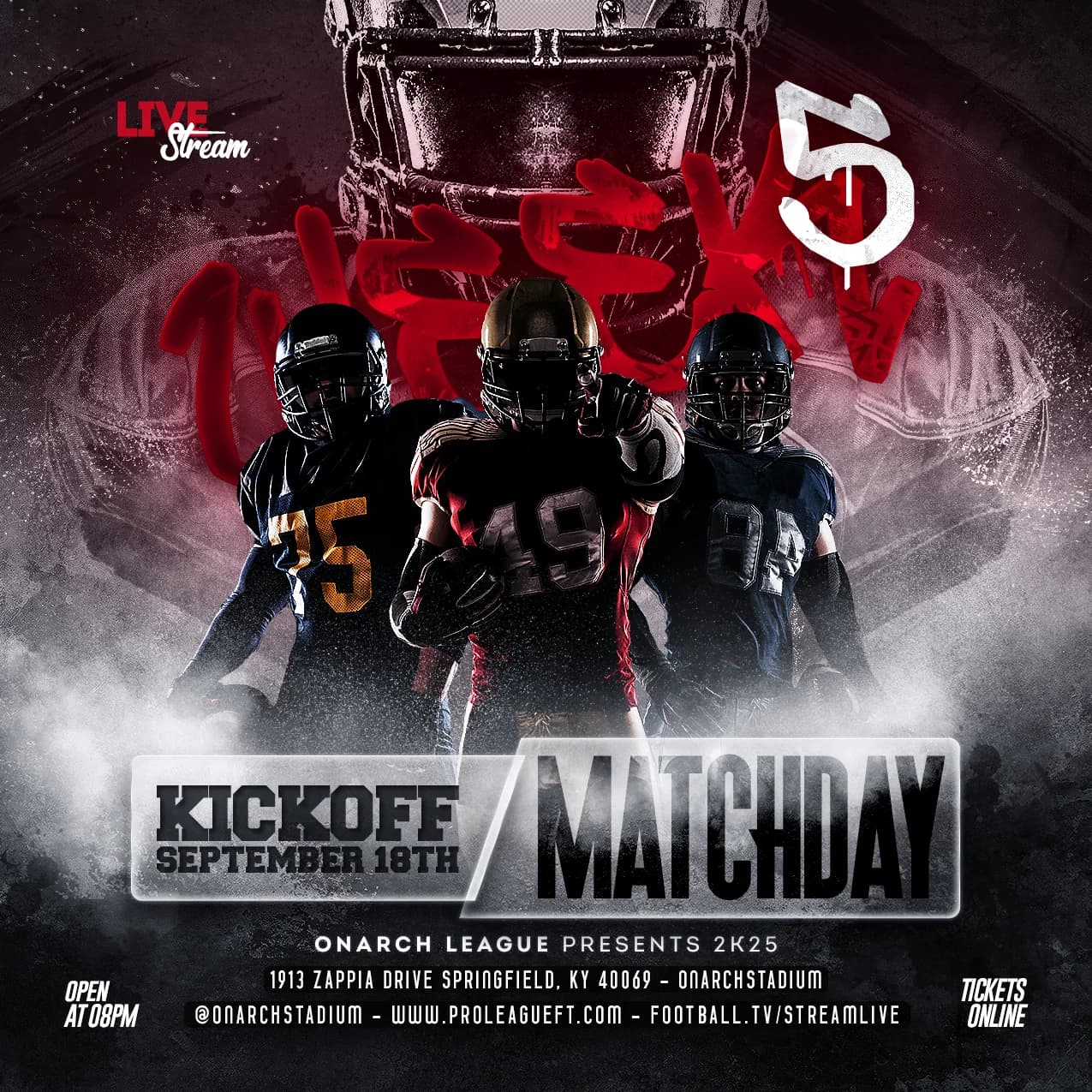 American Football Kickoff Squad Flyer cover