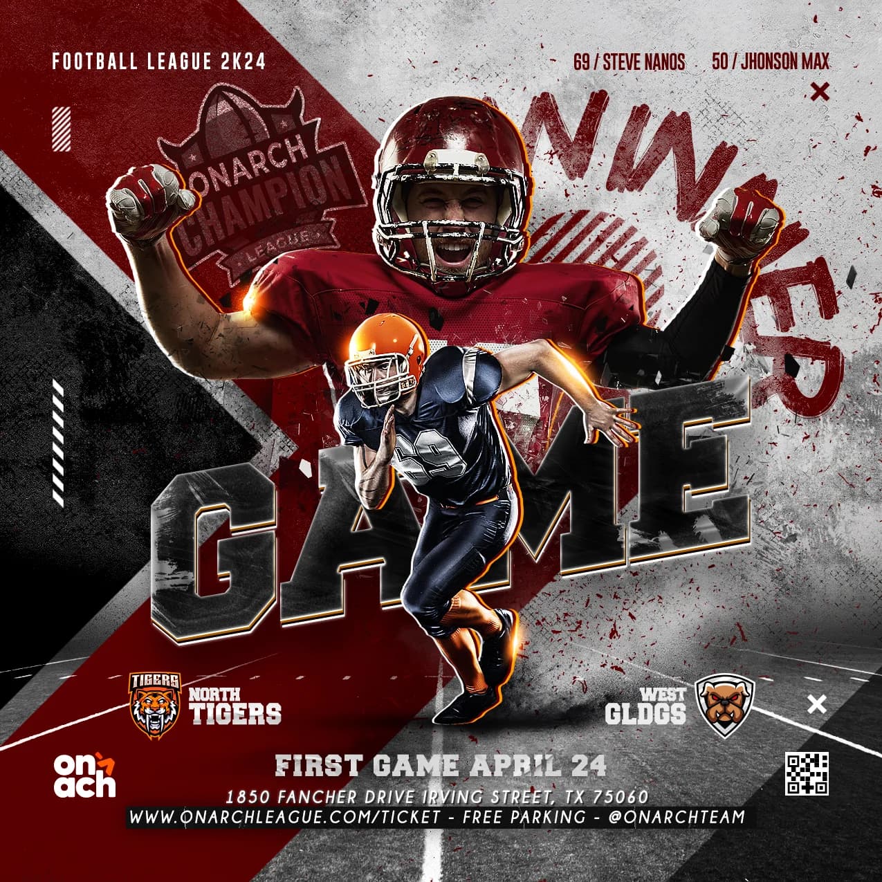 American Football Winner Game Flyer cover