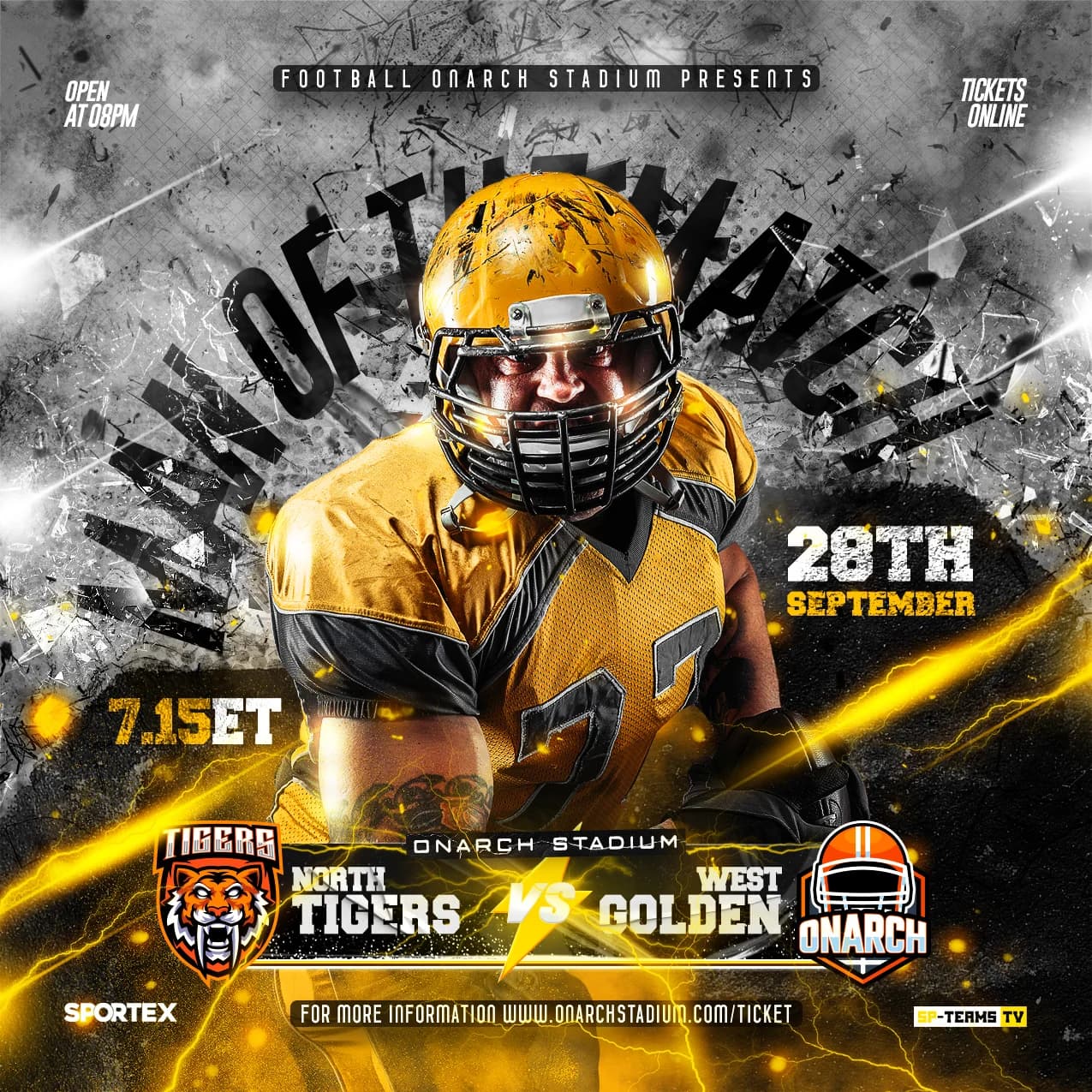 American Football Man Of The Match Flyer cover