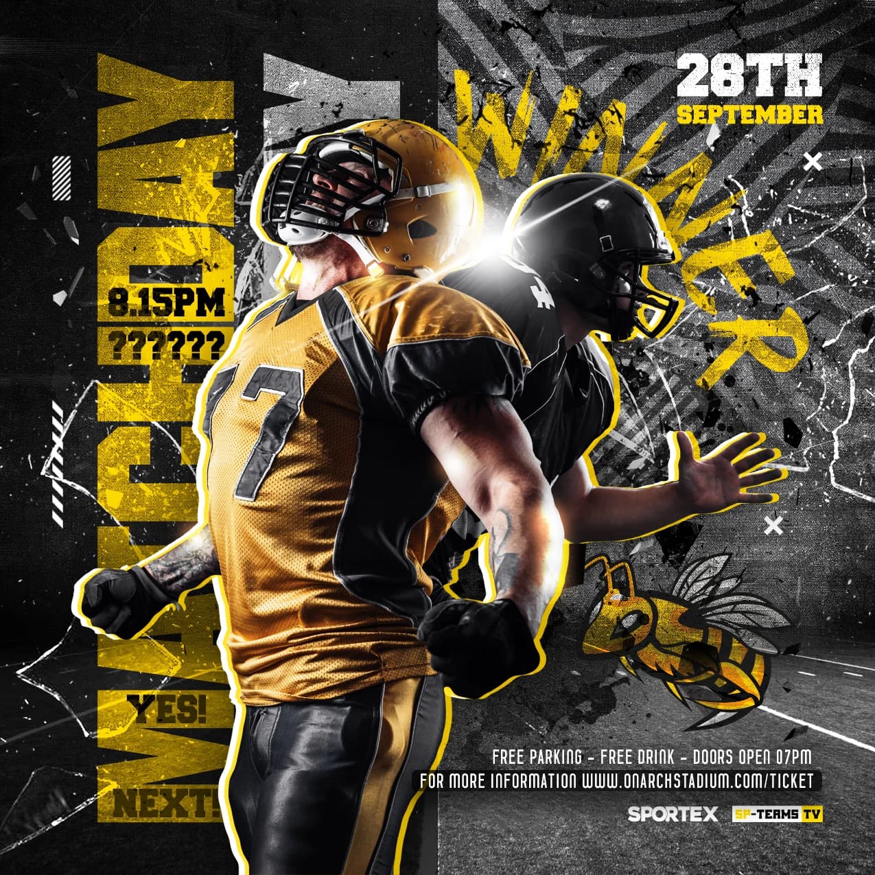 American Football Matchday Winner Flyer cover