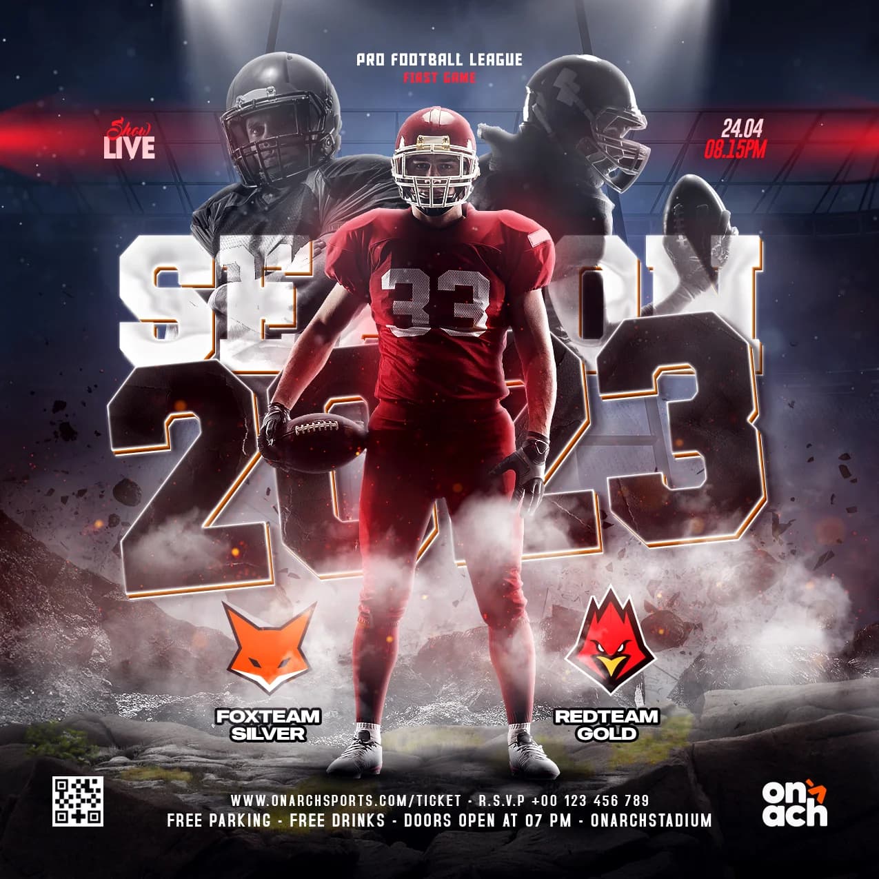 American Football Team Colours Duel Flyer cover