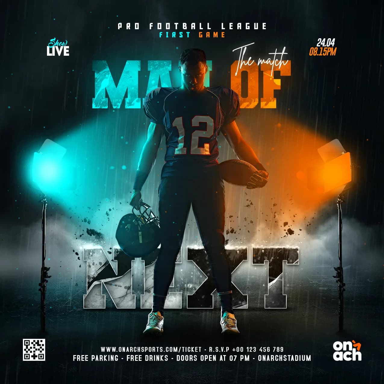 American Football Split Light MVP Flyer cover