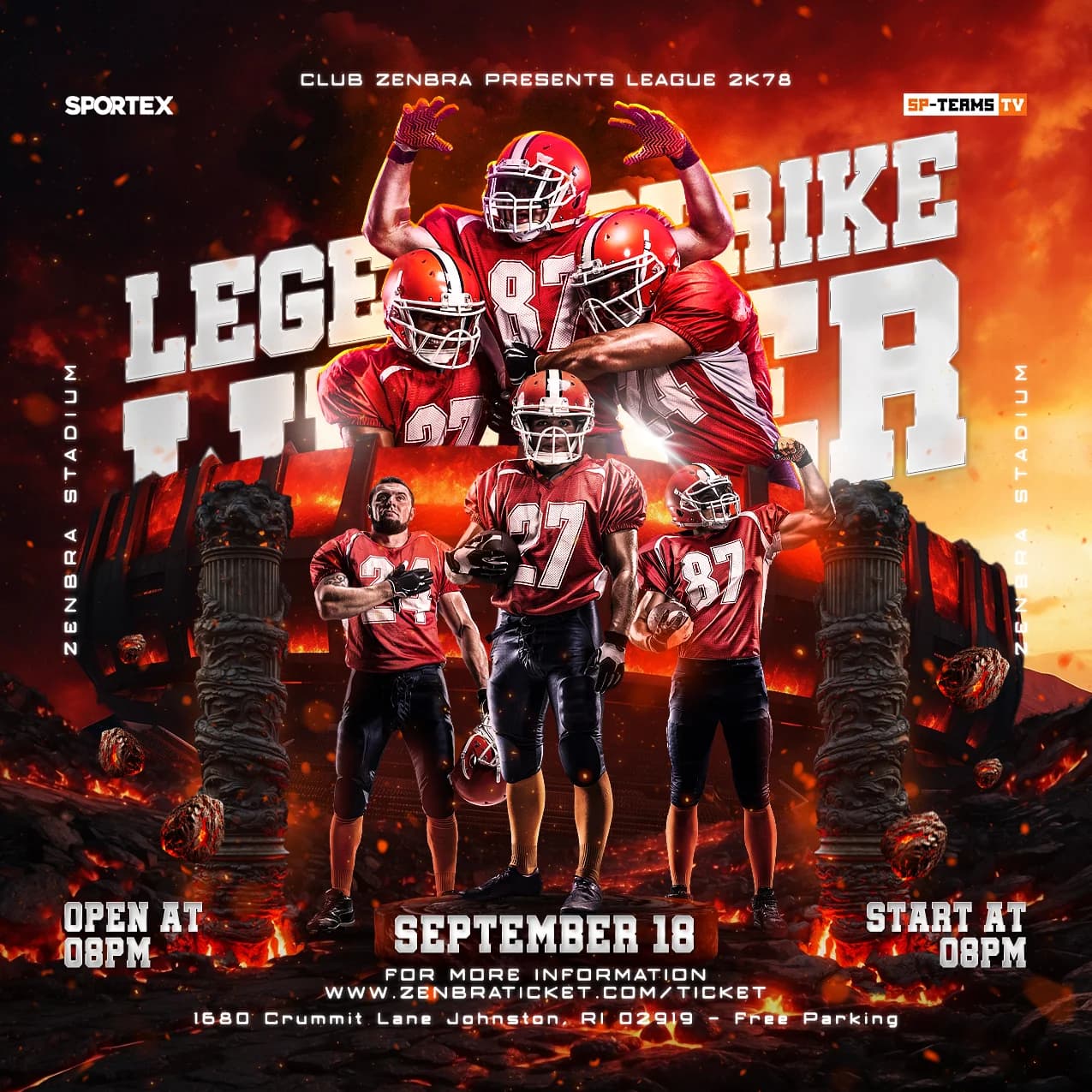American Football Legend Strike Flyer cover
