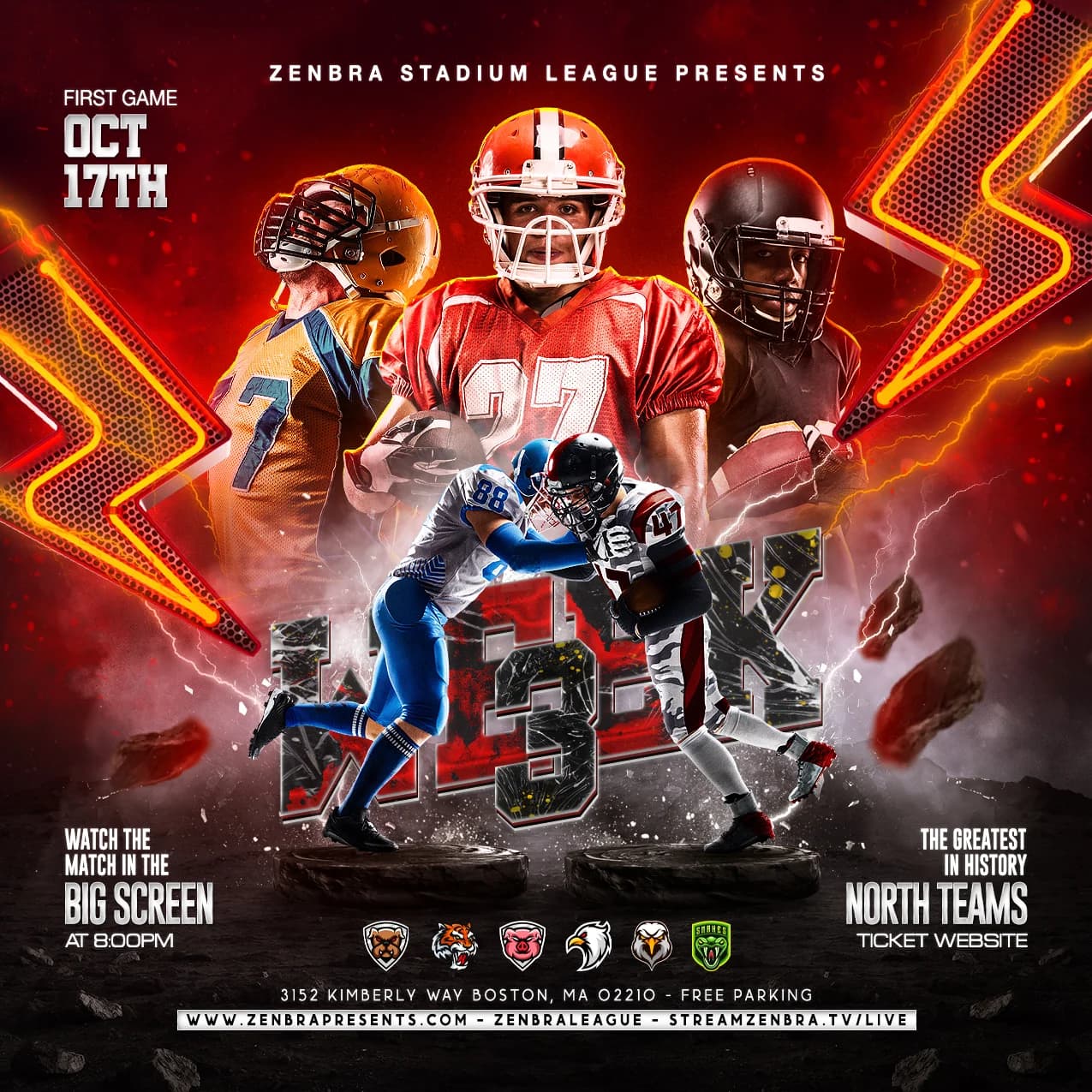 American Football Scarlet Kickoff Flyer cover