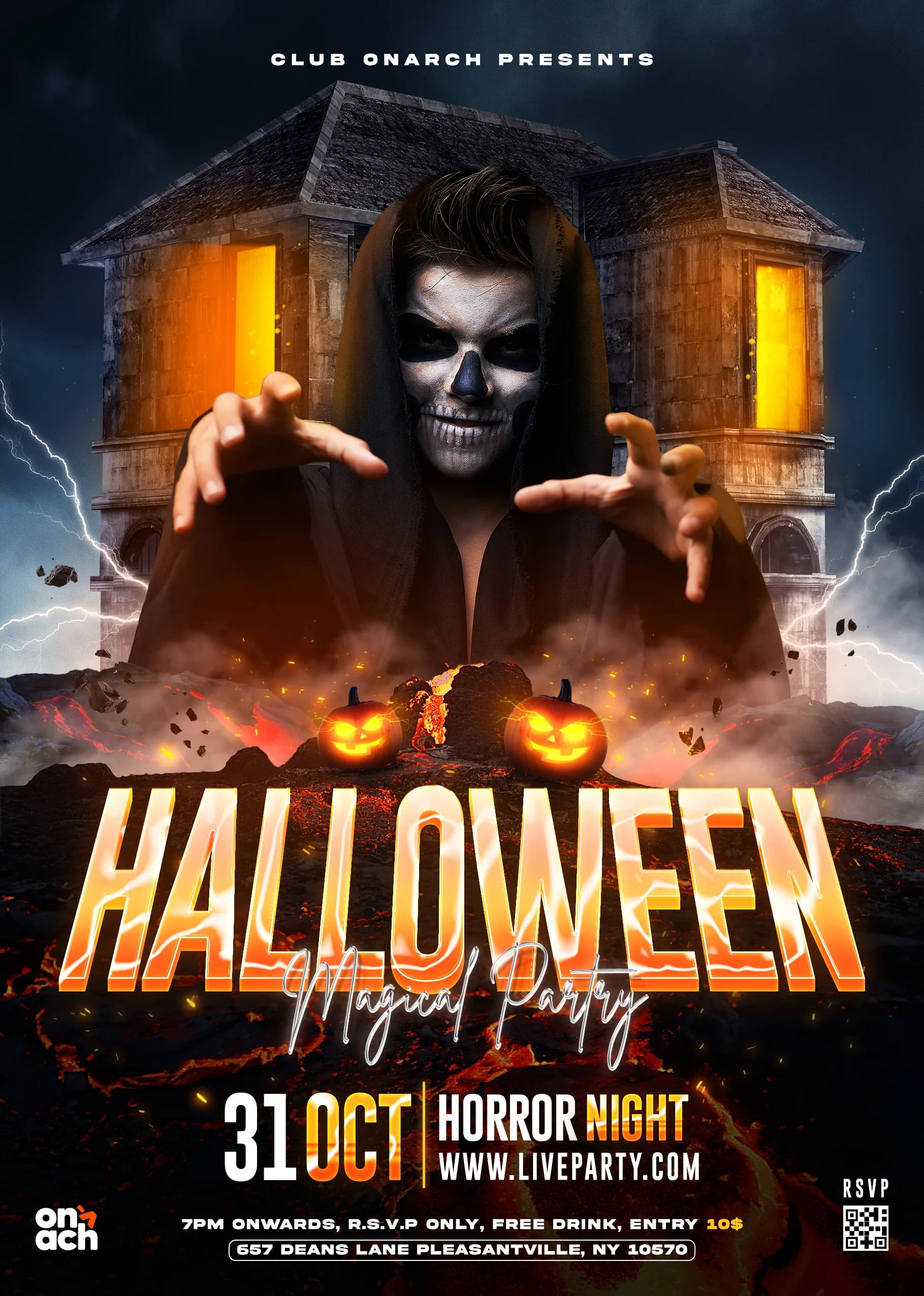Halloween Party Flyer cover