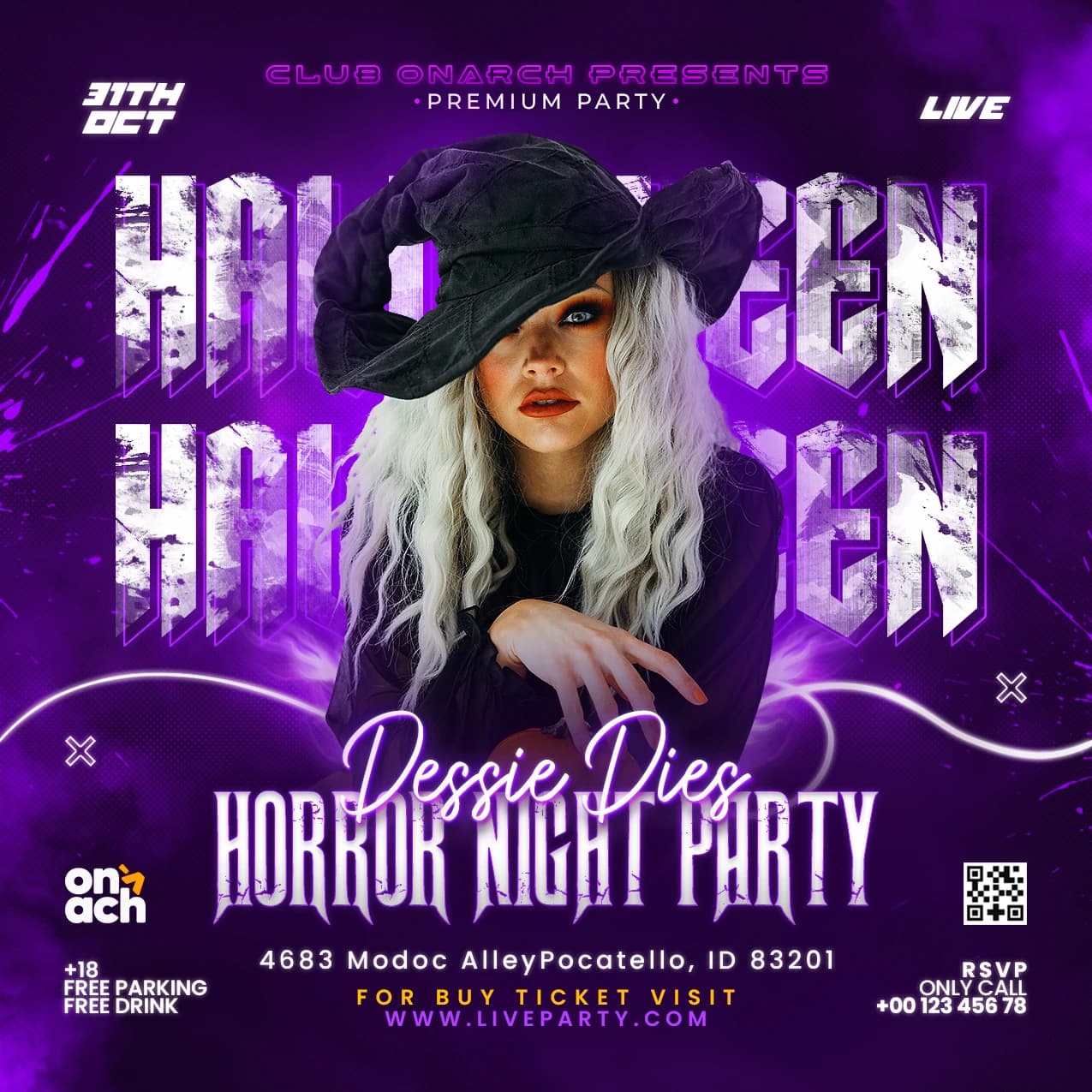 Jessie Dies Horror Night Party cover