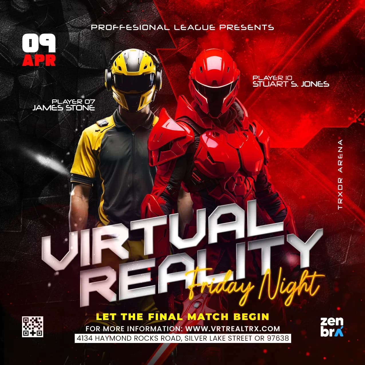 E-Sport Virtual Reality Flyer cover