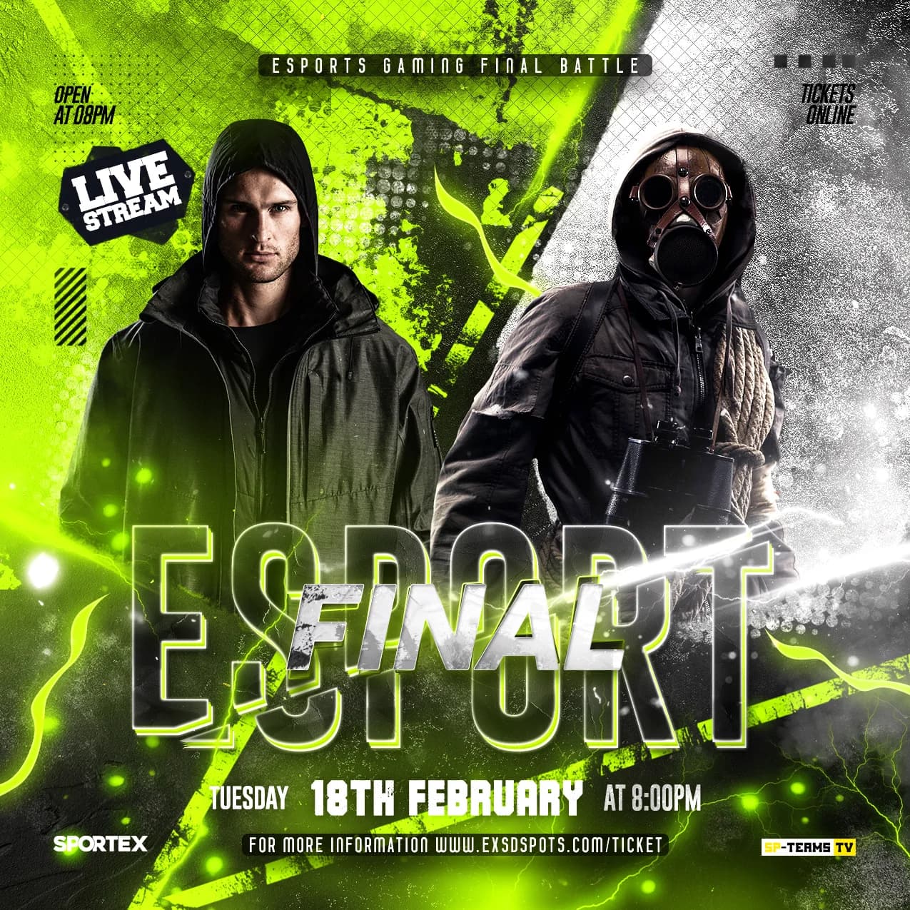 E-Sport Final Battle Flyer cover