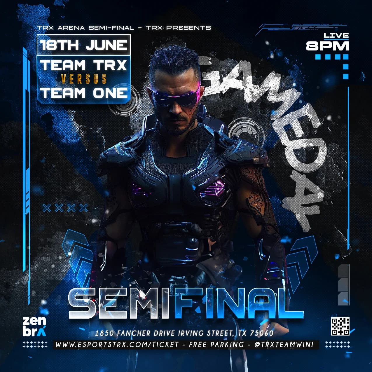 E-Sport Semifinal Gameday Flyer cover