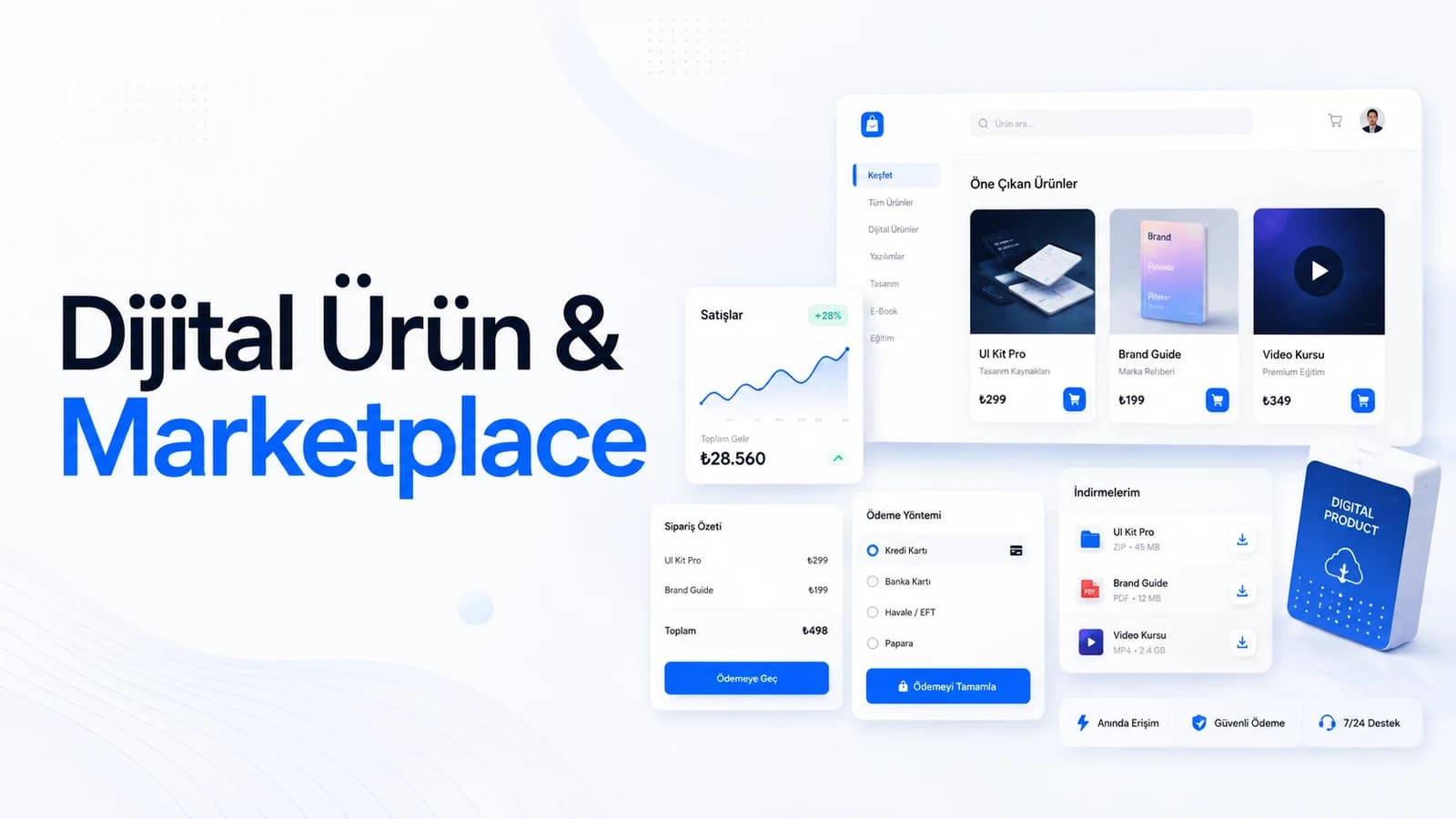 Marketplace ürün sayfasında sunum ve dönüşüm akışı