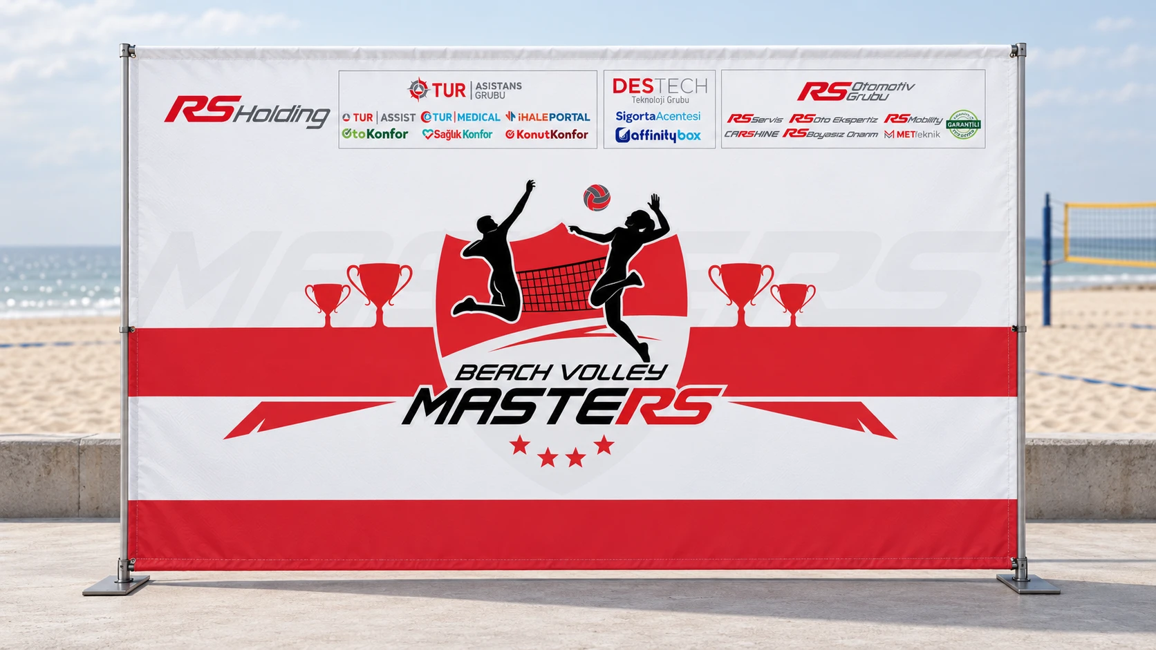 Beach Volley Masters 2026 basın köşesi tasarımı — mockup