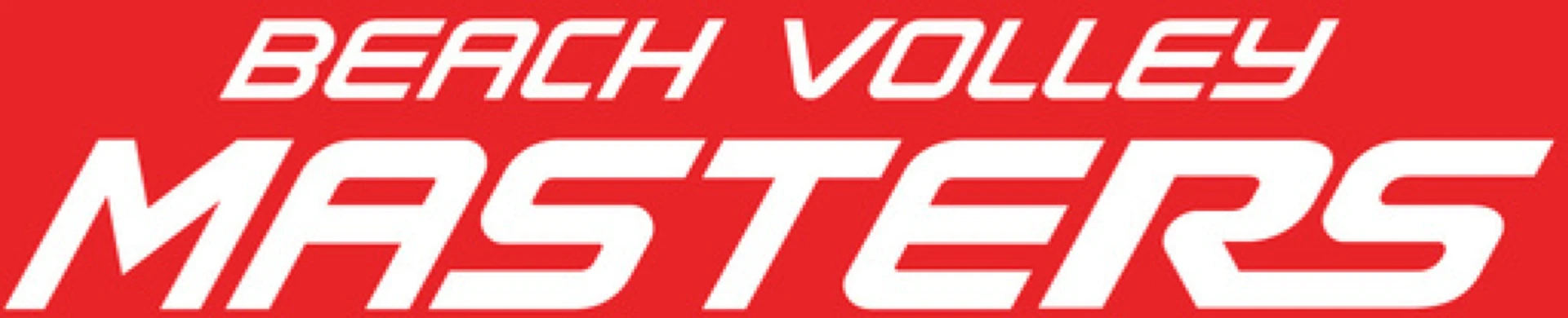 Beach Volley Masters yazı logosu, kırmızı zemin