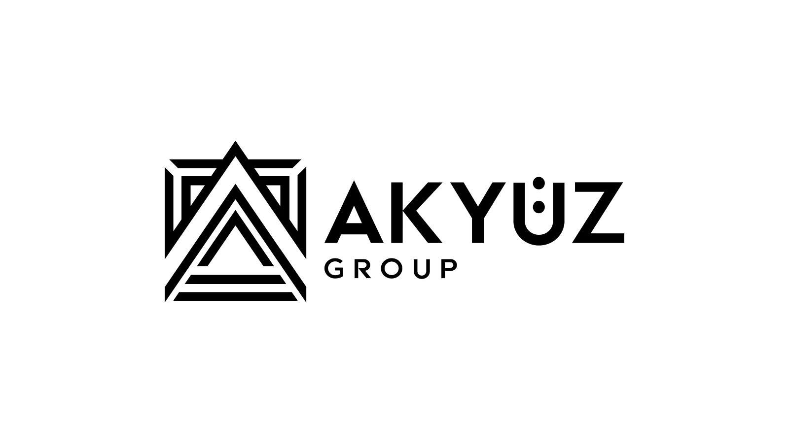 Akyüz Group logosunun açık zeminde siyah kullanımı