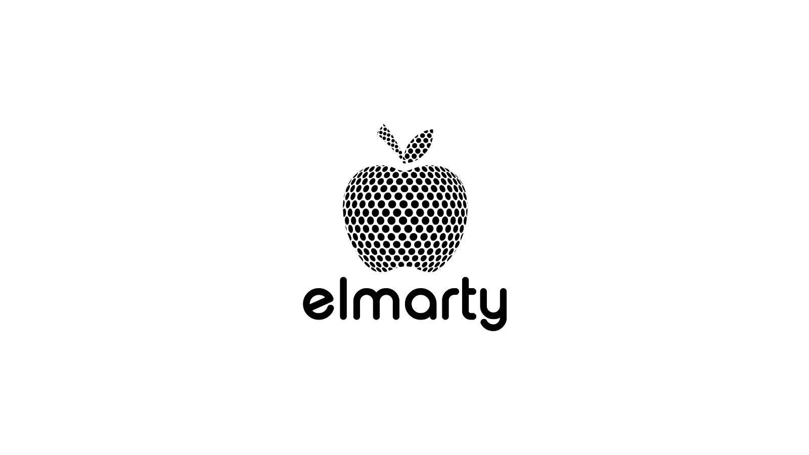 Elmarty logosunun açık zeminde siyah kullanımı
