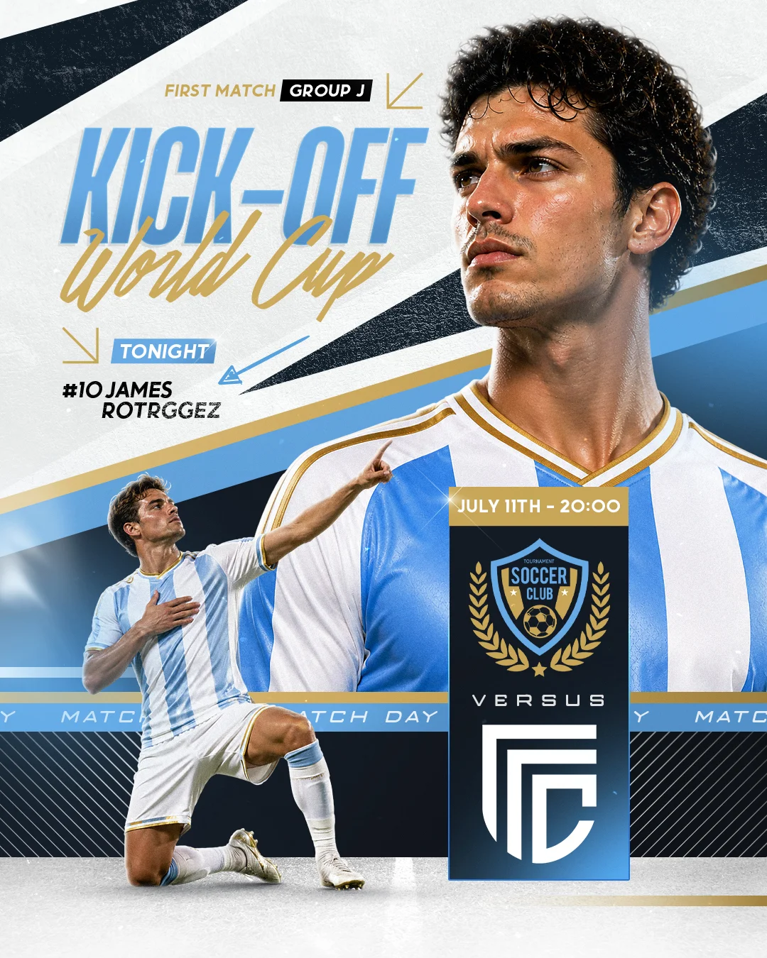 World Cup Argentine Theme Instagram Post Template preview 1