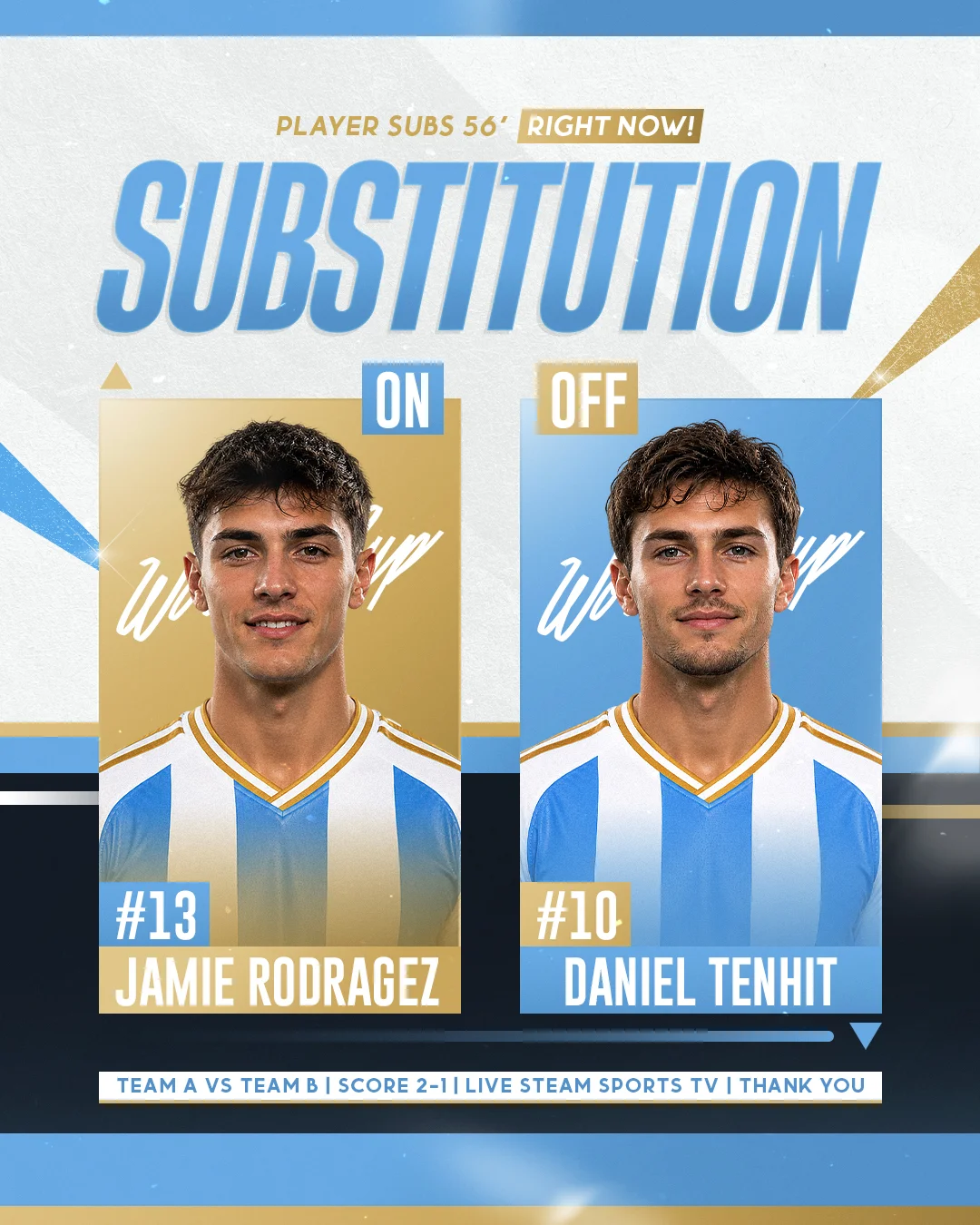 World Cup Argentine Theme Instagram Post Template preview 4