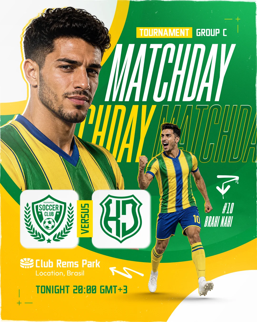 World Cup Brasil Theme Instagram Post Template preview 1
