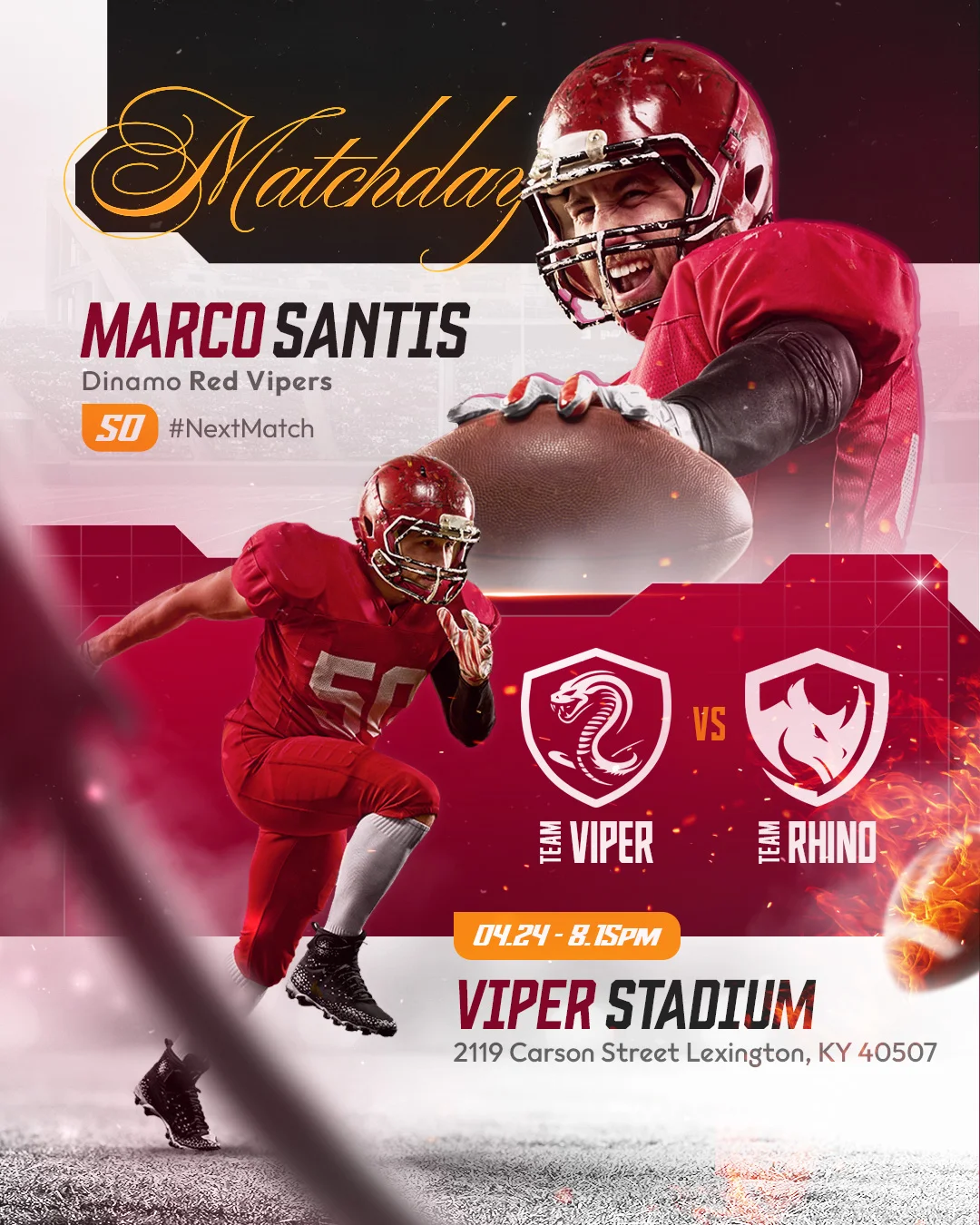 NFL American Football Social Media Post Kit preview 1