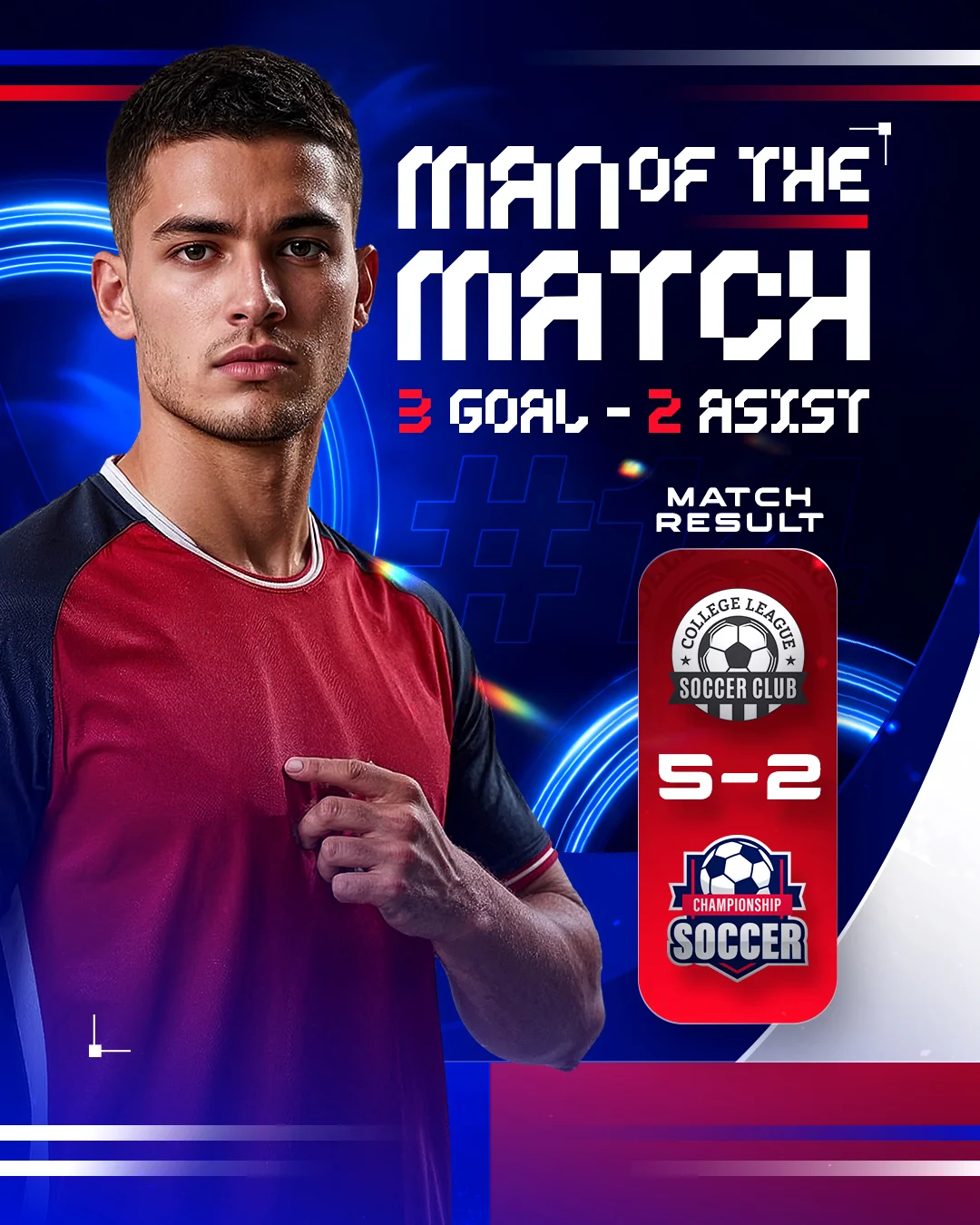 Football Team Instagram Social Media Template Kit preview 4