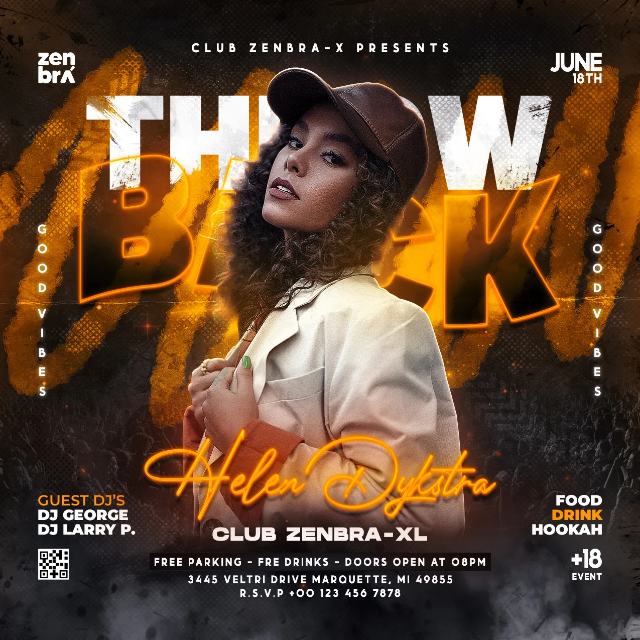 Night Club Dj Party Flyer, Social Media Template preview 1